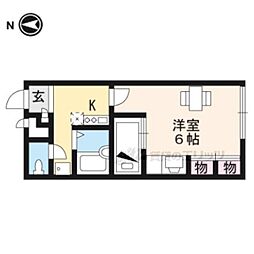 レオパレスクライフ 1階1Kの間取り