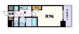 プレサンス鶴舞公園セラヴィ 11階1Kの間取り