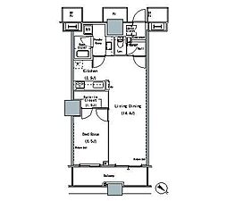 THE TOKYO TOWERS MIDTOWER 29階1LDKの間取り
