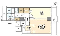 トルナーレ日本橋浜町 35階1LDKの間取り
