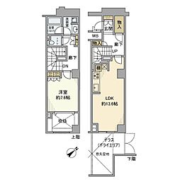 シティインデックス三田伊皿子坂 1LDKの間取図画像