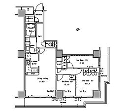 パークアクシス豊洲 3LDKの間取図画像