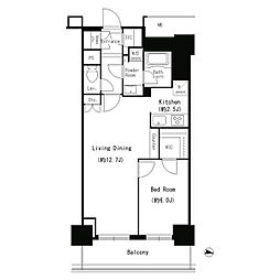キャナルスクウェア豊洲 1LDKの間取図画像