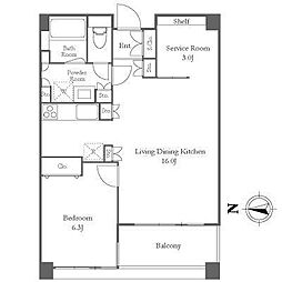 リバーシティ21イーストタワーズ2 1SLDKの間取図画像