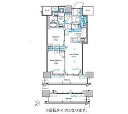 パークアクシス豊洲キャナル 2LDKの間取図画像