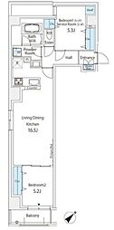 OrientalYokoyamacho 2LDKの間取図画像