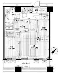 勝どきザ・タワー 2LDKの間取図画像