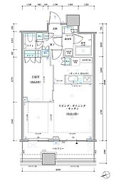 パークタワー勝どきサウス 1LDKの間取図画像
