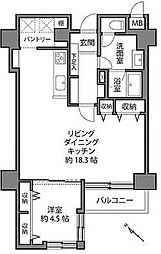 ドミール南青山 1LDKの間取図画像
