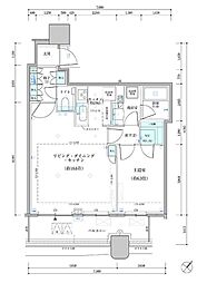 パークタワー勝どきサウス 1LDKの間取図画像