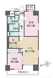 パークフラッツ日本橋馬喰町 2LDKの間取図画像