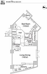 ミレニアムガーデンコート 1LDKの間取図画像