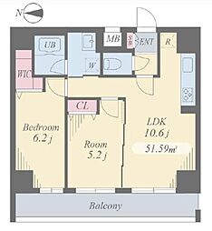 BELLWOODWEST 2LDKの間取図画像