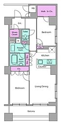 レジディア日本橋馬喰町 1SLDKの間取図画像