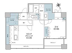 グランスイート麻布台ヒルトップタワー 1LDKの間取図画像