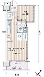 エスティメゾン豊洲レジデンスC棟 1LDKの間取図画像