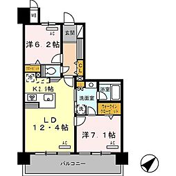ロイヤルパークス豊洲 2LDKの間取図画像