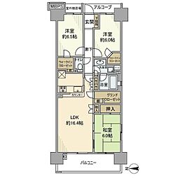 亀戸レジデンスブリーズフォート 3LDKの間取図画像