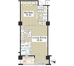 ParkAxis恵比寿 1LDKの間取図画像