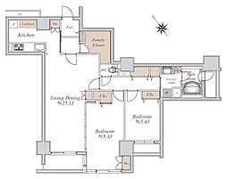 グリーンホームズ・2 2LDKの間取図画像