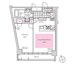 アーバネックス三田 1LDKの間取図画像
