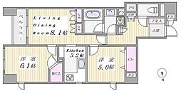 フローレンスパレス御茶ノ水フィアンコ 2LDKの間取図画像