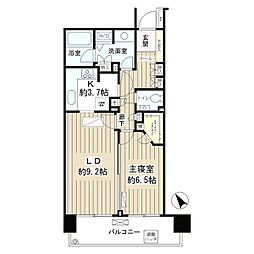 アクアシティ芝浦 1LDKの間取図画像