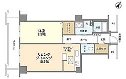 トルナーレ日本橋浜町トルナーレタワー 1LDKの間取図画像