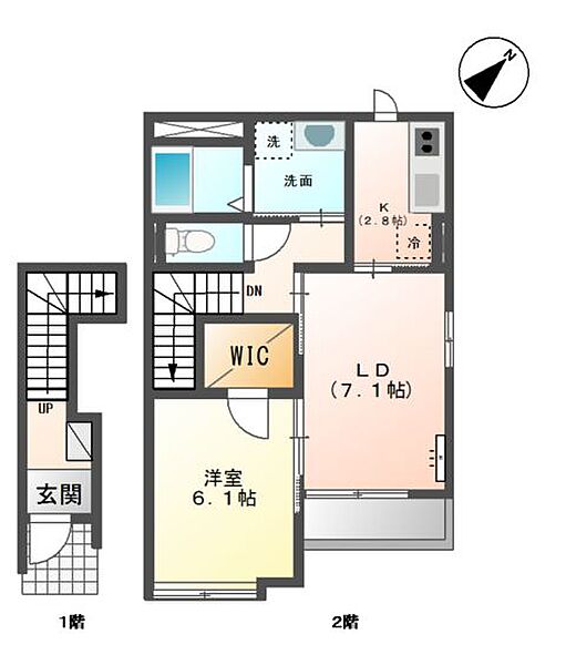 Prosper　Court　（プロスパー　コート） ｜千葉県柏市永楽台１丁目(賃貸アパート1LDK・2階・41.95㎡)の写真 その2