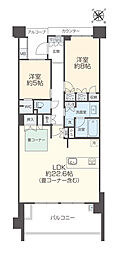 デュオヒルズ秋谷 2LDKの間取図画像