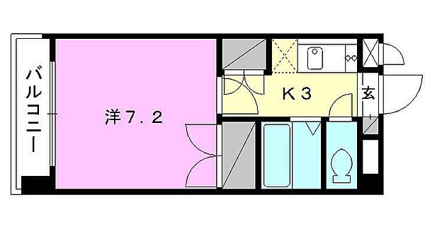 ジョイフル第5祝谷 102 号室｜愛媛県松山市祝谷6丁目(賃貸マンション1K・1階・23.49㎡)の写真 その2