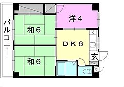 メゾンShin 3DKの間取図画像
