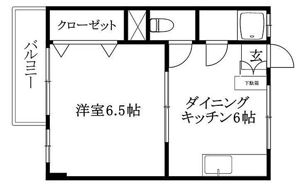 コーポ皐月 205 号室｜愛媛県松山市木屋町3丁目(賃貸マンション1DK・2階・27.45㎡)の写真 その2