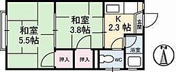 コーポ泉 2Kの間取図画像