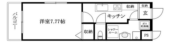 αプレミアム松末 308 号室｜愛媛県松山市松末2丁目(賃貸マンション1K・3階・26.50㎡)の写真 その2