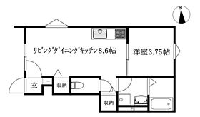 BELGRAVIA山西Premium 103 号室 ｜ 愛媛県松山市山西町（賃貸アパート1LDK・1階・29.41㎡） その2