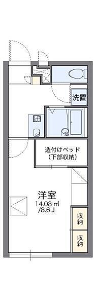 レオパレスグランシャリオ 106 号室｜愛媛県松山市祇園町(賃貸アパート1K・1階・23.18㎡)の写真 その2