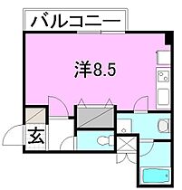 アルファードＫ 505 号室 ｜ 愛媛県松山市道後北代（賃貸マンション1R・5階・21.50㎡） その2