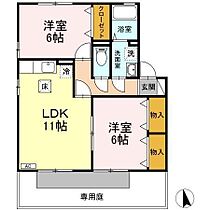 トレド・N　A棟 102 号室 ｜ 愛媛県松山市東長戸2丁目（賃貸アパート2LDK・1階・55.44㎡） その2