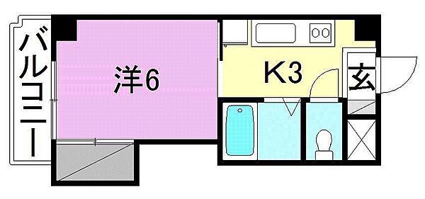 Ｙ’ｓコート福音寺 403 号室｜愛媛県松山市福音寺町(賃貸マンション1K・4階・21.56㎡)の写真 その2