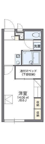 レオパレスとねりこ1 111 号室｜愛媛県松山市今在家2丁目(賃貸アパート1K・1階・23.18㎡)の写真 その2