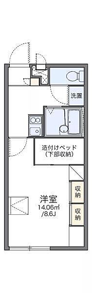 レオパレスアビタシオン 103 号室｜愛媛県東温市南方(賃貸アパート1K・1階・23.18㎡)の写真 その2