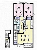 アウスピカーレ A・B B205 号室 ｜ 愛媛県松山市北土居1丁目（賃貸アパート2LDK・2階・62.45㎡） その2