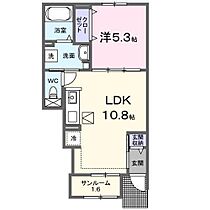 ル―ベル北方4 105 号室 ｜ 愛媛県東温市北方（賃貸アパート1LDK・1階・40.02㎡） その2