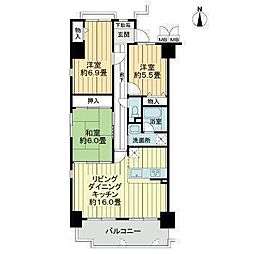 間取図画像 3LDK