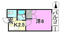 メゾンADハイツ 1Kの間取図画像