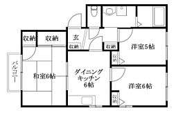 フレグランス枝松B 3DKの間取図画像