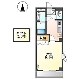 Fortia Y&Y 3階1Kの間取り