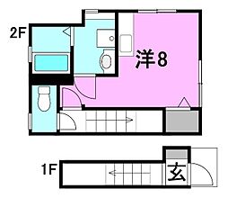 ＨＹＯ−ＤＯＲＵ 2階ワンルームの間取り