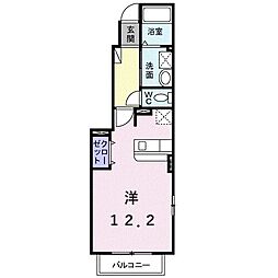 マーガレット ワンルームの間取図画像